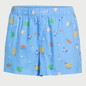 Women's Woven Pajama Boxer Shorts, color: peri swim
